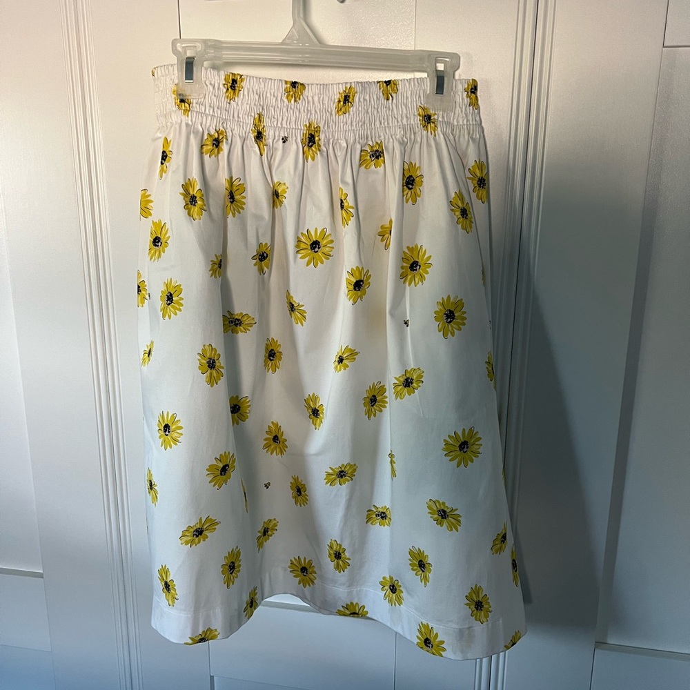 Kate Spade Sunflower Smocked Midi Skirt